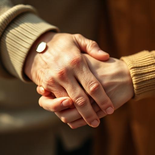Mãos entrelaçadas